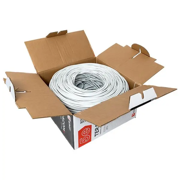 Кабель витая пара TERACOM PRO Cat.5E F/UTP 4 пары solid 24AWG оболочка PVC цвет серый (упак. 305м) Кабель витая пара TERACOM PRO Cat.5E F/UTP 4 пары solid 24AWG оболочка PVC цвет серый (упак. 305м)
