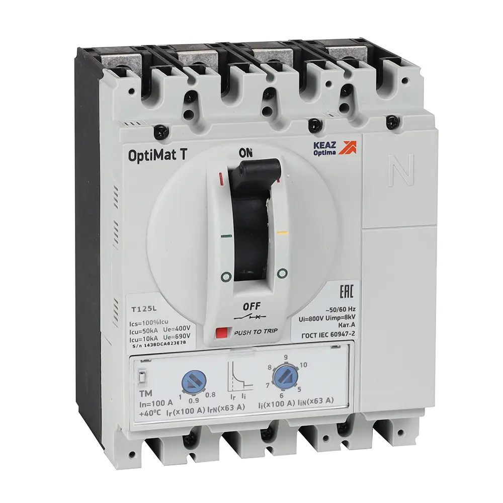 OptiMat T125L TM 80A 3P