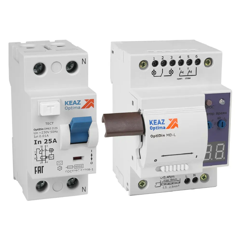 OptiDin MD-L + OptiDin DM63-2225-AС-УХЛ4 (2P, 25, 30mA