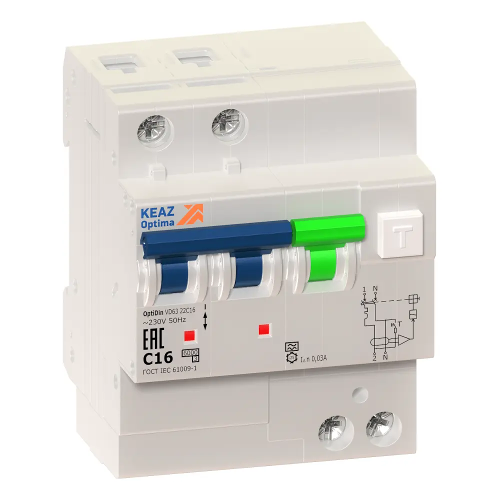 OptiDin VD63-22B40-A-УХЛ4 (2P, B40, 30mA)