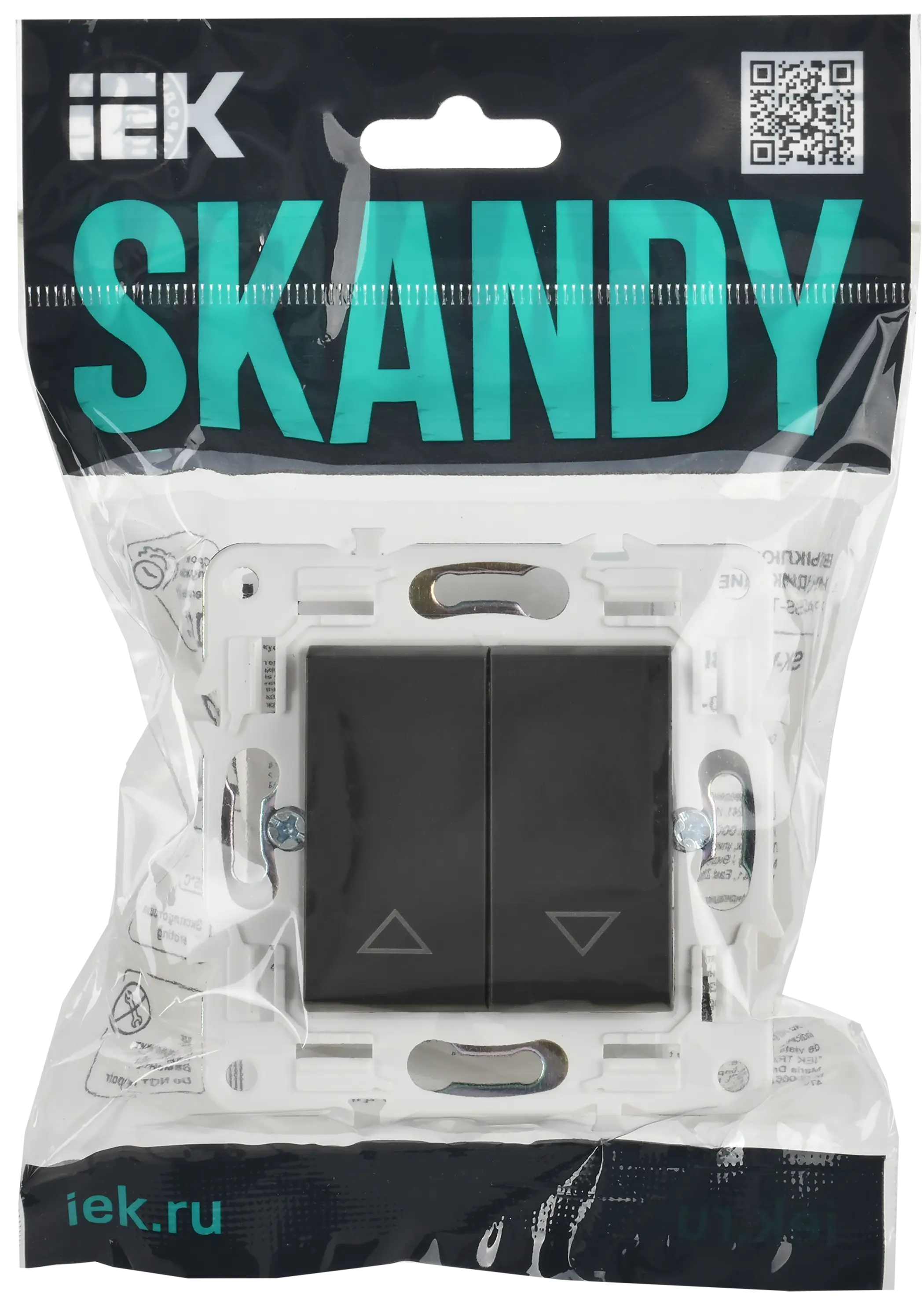 SKANDY Выключатель жалюзи 10А SK-V12G графит IEK SKANDY Выключатель жалюзи 10А SK-V12G графит IEK