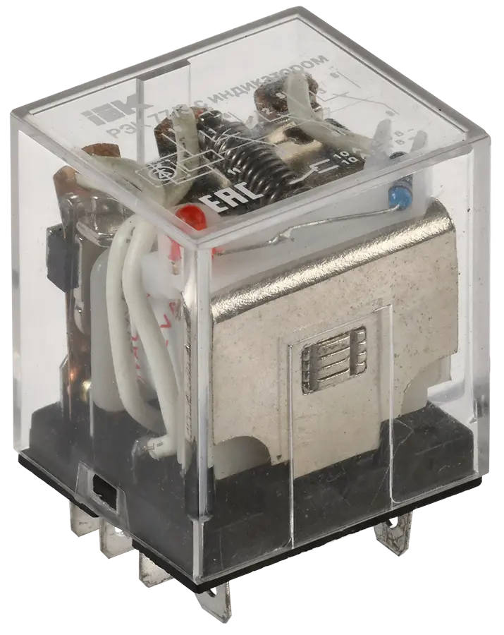 Реле РЭК77/3(LY3) с индикацией 10А 12В DC IEK