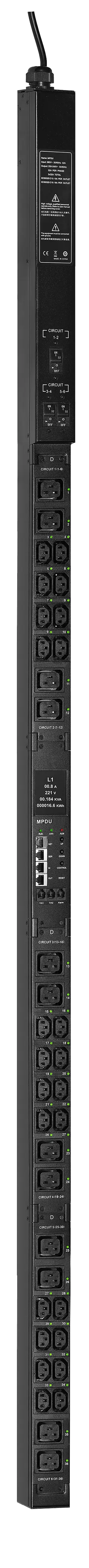 ITK CONTROL PDU с общим мониторингом и управлением PV1513 3Ф 32А 24С13 12С19 кабель 3м IEC60309 ITK CONTROL PDU с общим мониторингом и управлением PV1513 3Ф 32А 24С13 12С19 кабель 3м IEC60309