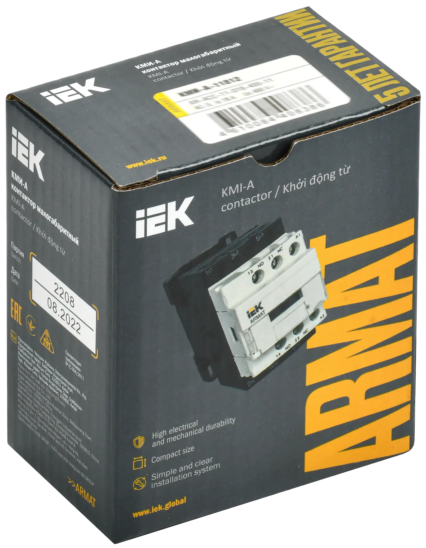 ARMAT Контактор КМИ-А-11812 LC1D 18А 24В/АС3 1NO/1NC IEK