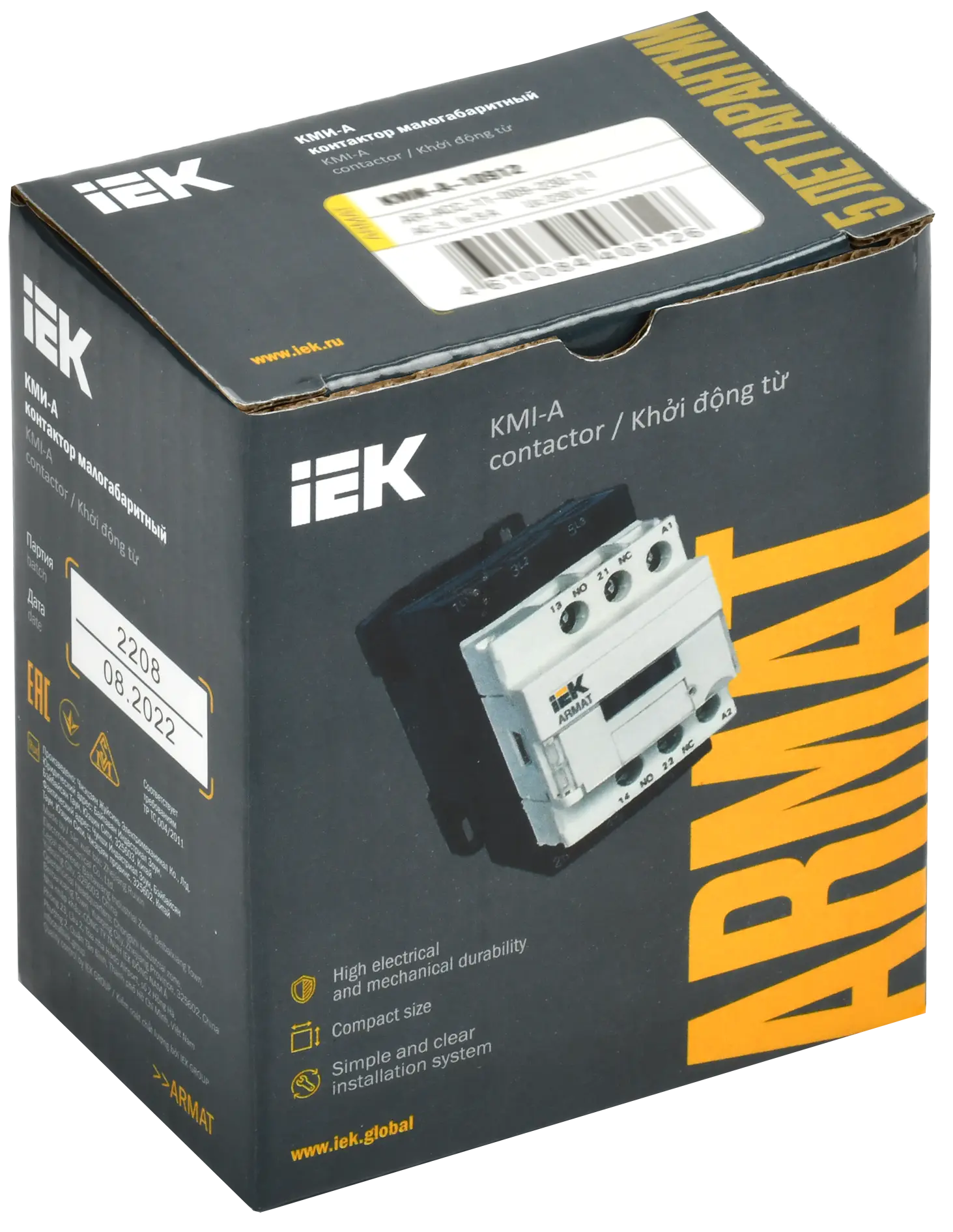 ARMAT Контактор КМИ-А-10912 LC1D 9А 400В/АС3 1NO/1NC IEK