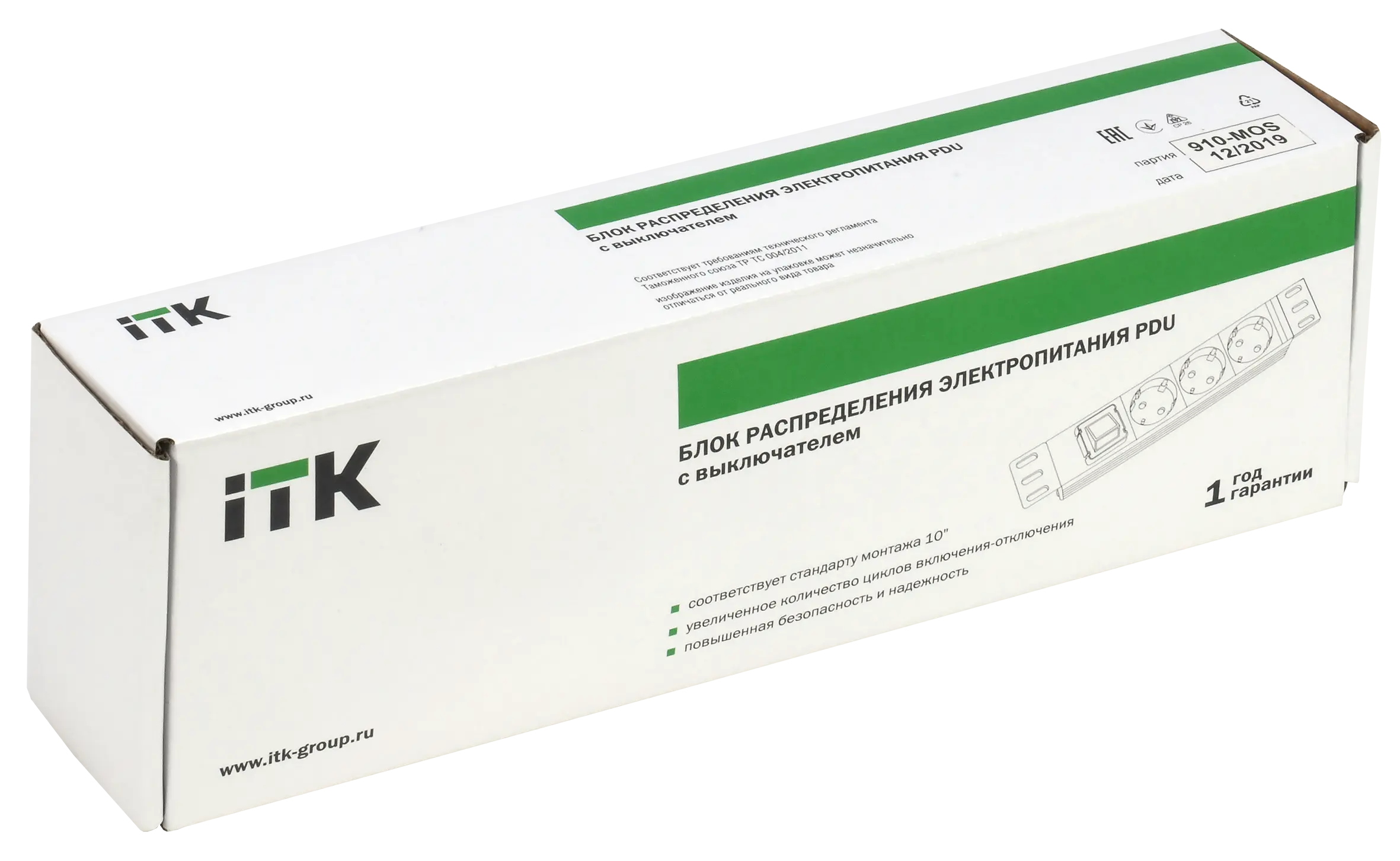 ITK PDU 3 розетки немецкий стандарт с LED выключателем 1U вход С14 без кабеля 10" ITK PDU 3 розетки немецкий стандарт с LED выключателем 1U вход С14 без кабеля 10"