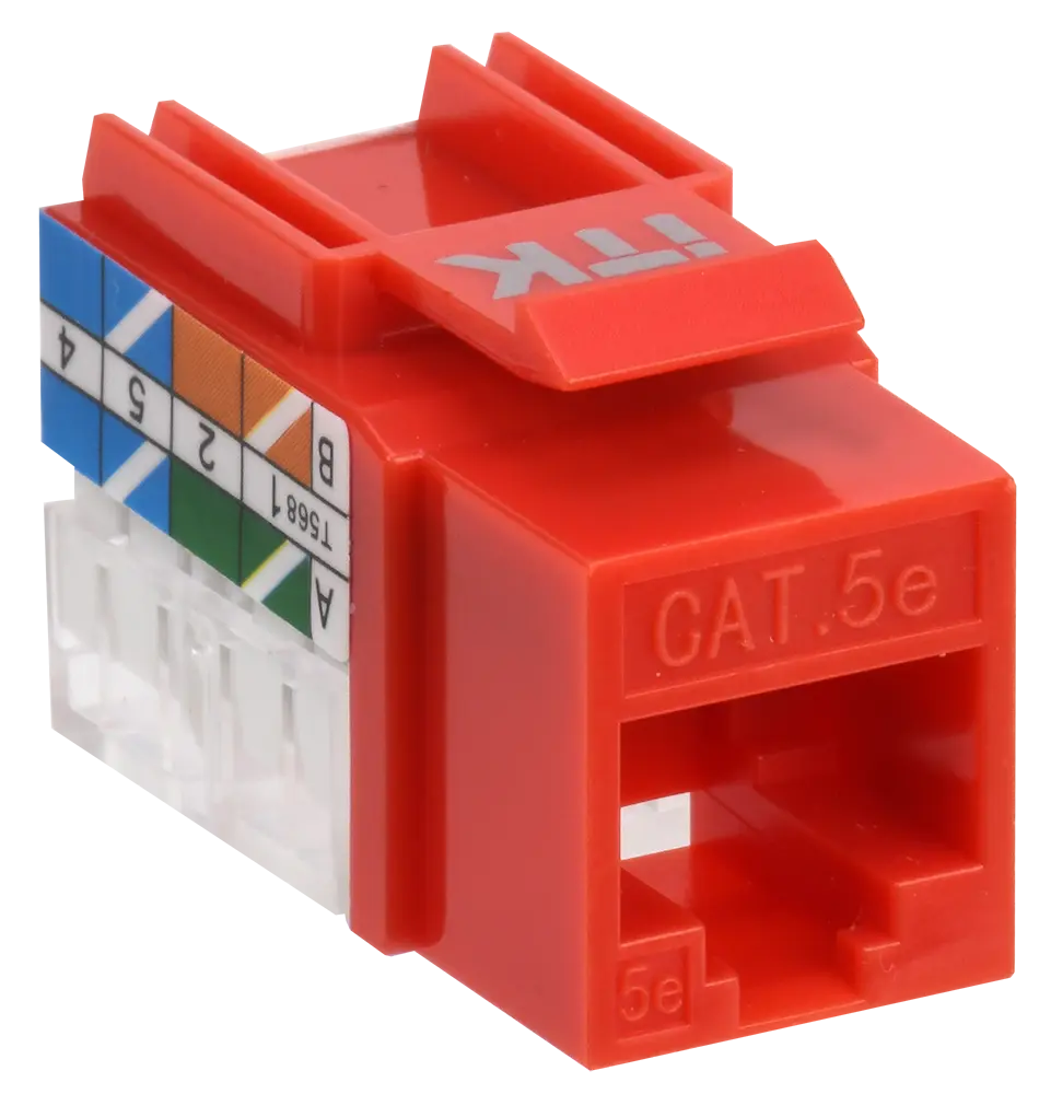 ITK Модуль Keystone Jack кат.5E UTP 110 IDC 90град красный