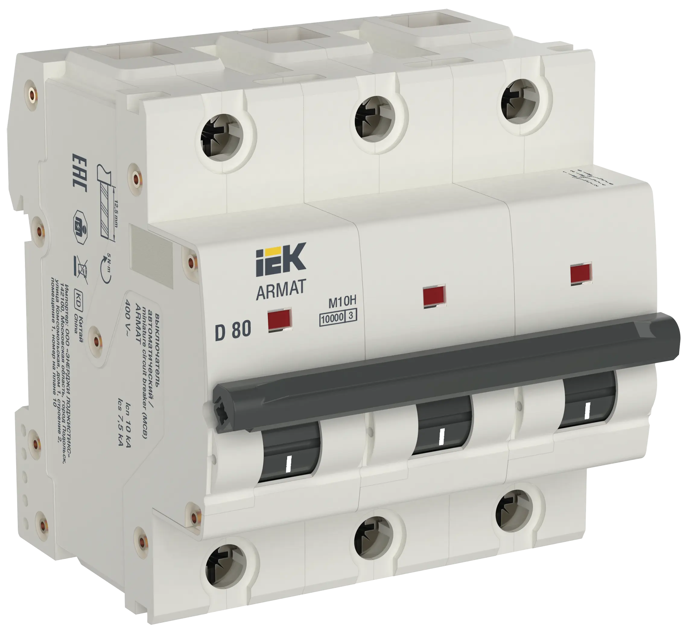 ARMAT Автоматический выключатель M10H 3P D 80A IEK