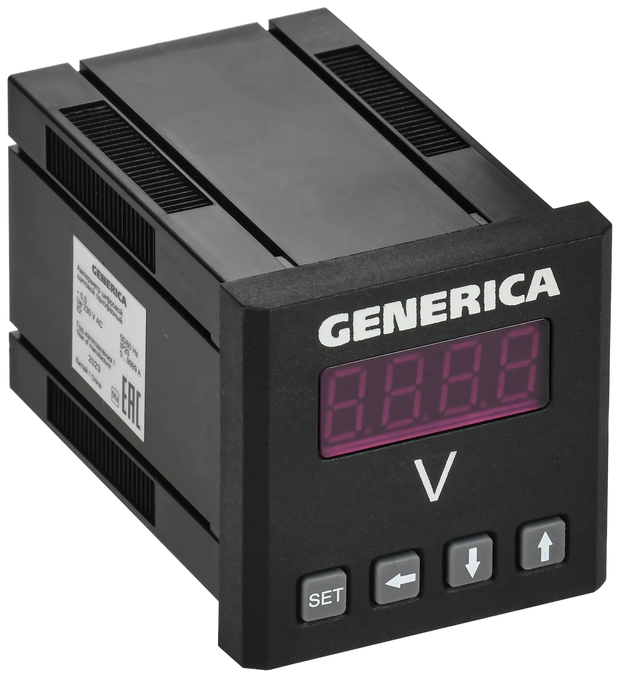 Вольтметр цифровой щитовой однофазный 48х48мм LED GENERICA