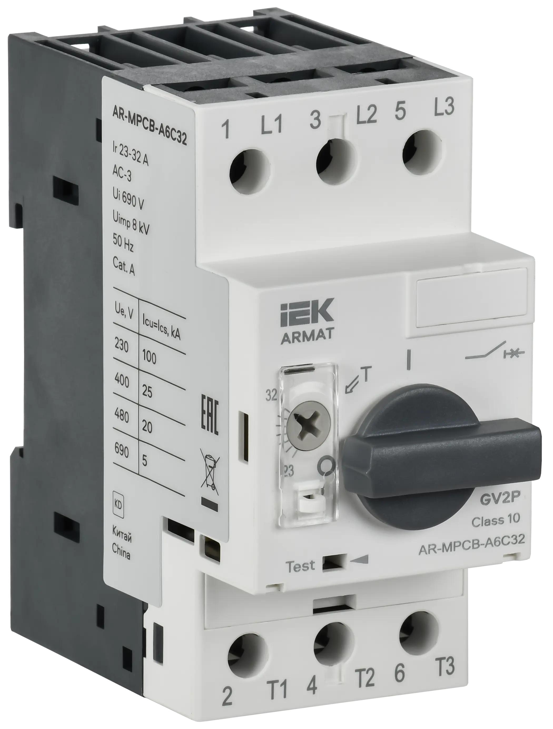 ARMAT Автоматический выключатель защиты двигателя A6 GV2P 23-32А IEK ARMAT Автоматический выключатель защиты двигателя A6 GV2P 23-32А IEK