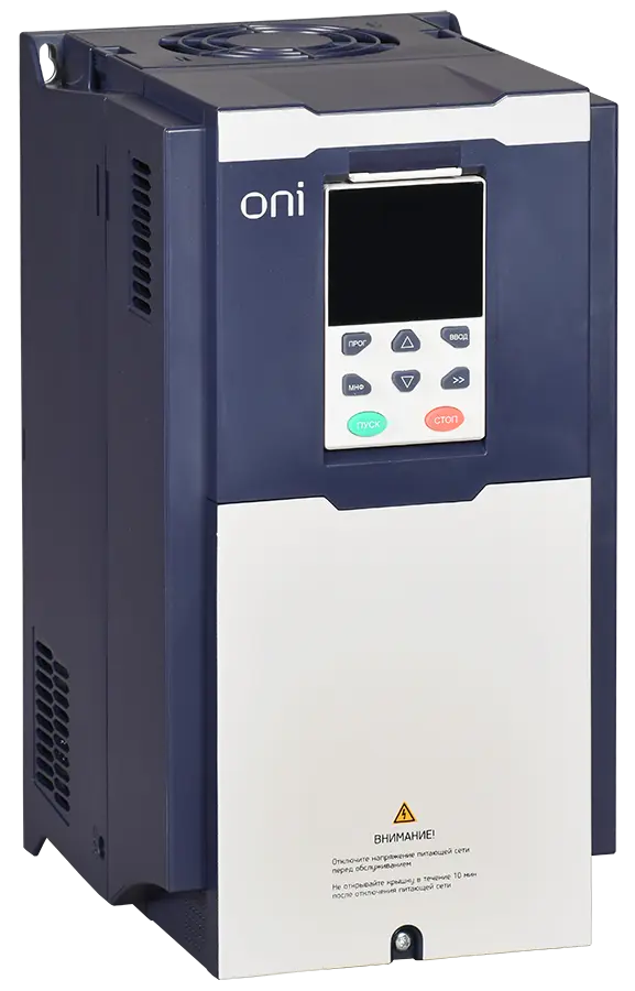 Преобразователь частоты K750 380В 3Ф 11-15кВт 25-32А со встроенным тормозом ONI Преобразователь частоты K750 380В 3Ф 11-15кВт 25-32А со встроенным тормозом ONI