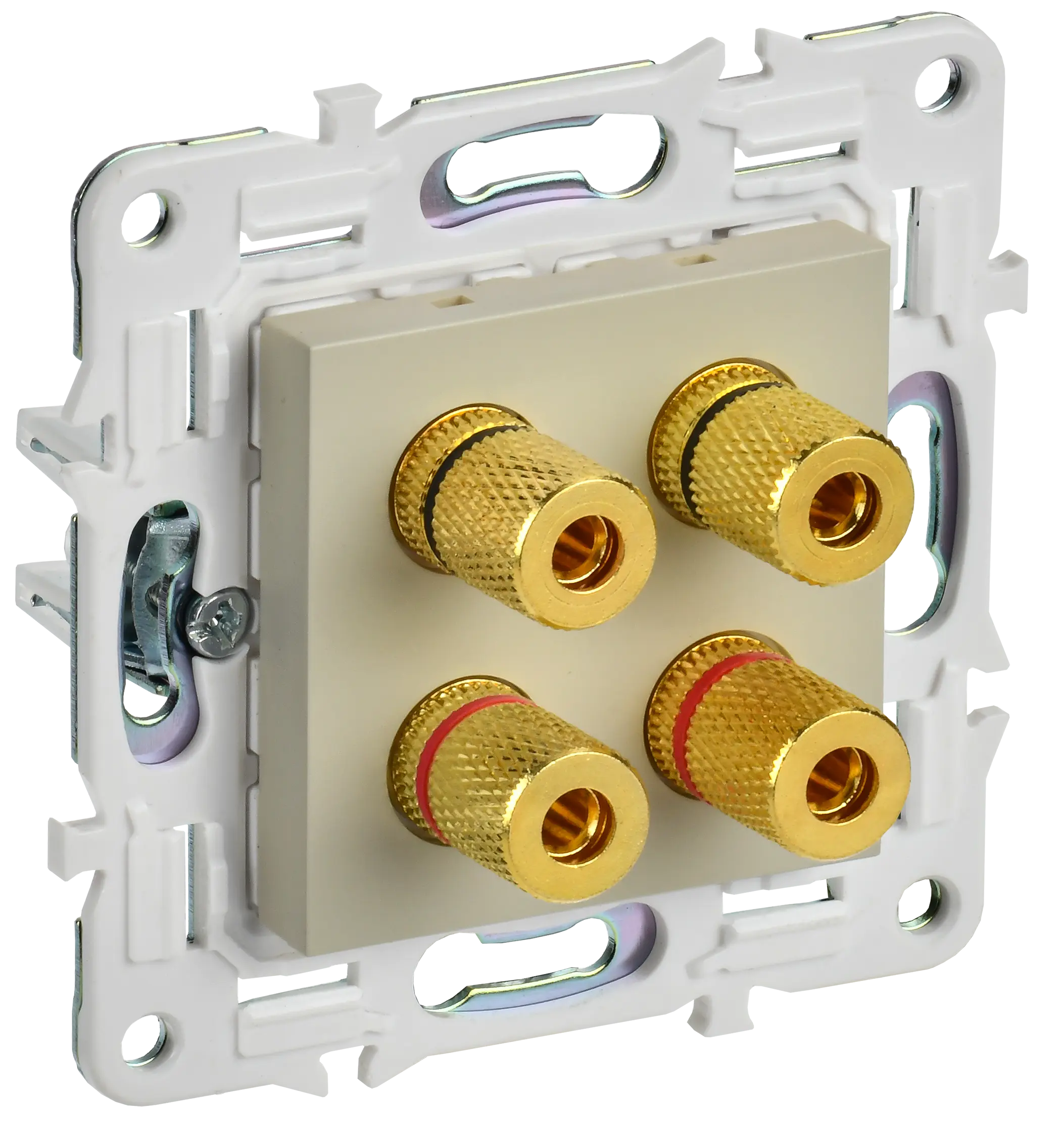 SKANDY Аудиорозетка 4-местная SK-A01B бежевый IEK