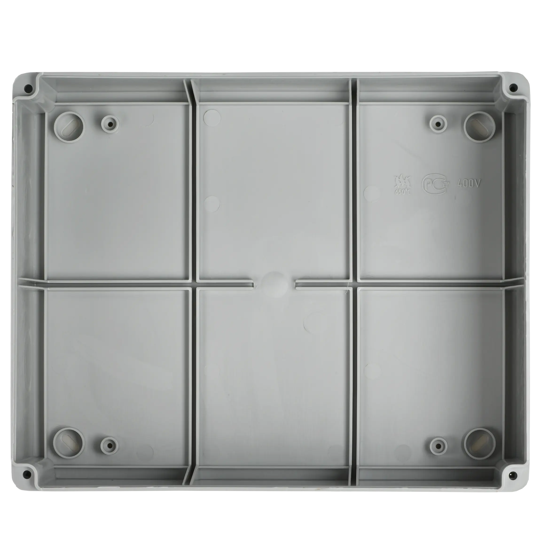 Коробка распаячная КМ41271 для открытой проводки безгалогенная (HF) 240х195х90мм IP44 5 вводов серая IEK Коробка распаячная КМ41271 для открытой проводки безгалогенная (HF) 240х195х90мм IP44 5 вводов серая IEK