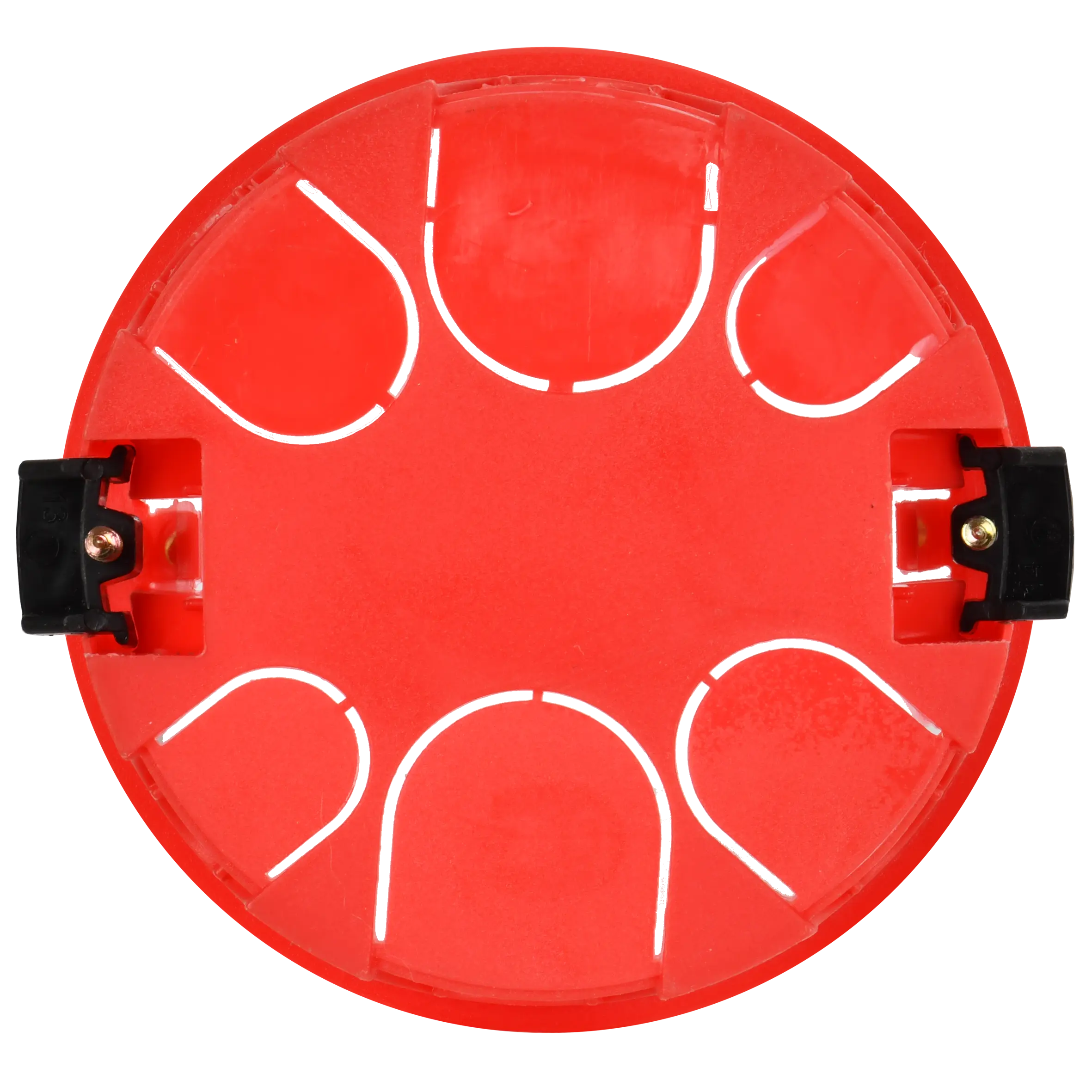 Коробка распаячная КМ41025 для полых стен безгалогенная (HF) D=80х40мм с пластиковыми лапками IEK