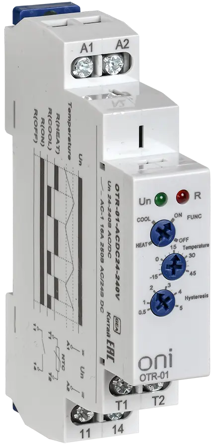 Реле температурное OTR-01 1 контакт 24-240В AC/DC ONI