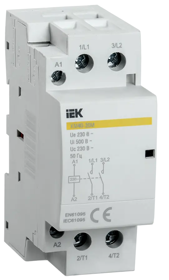 Контактор модульный КМ40-20М AC IEK