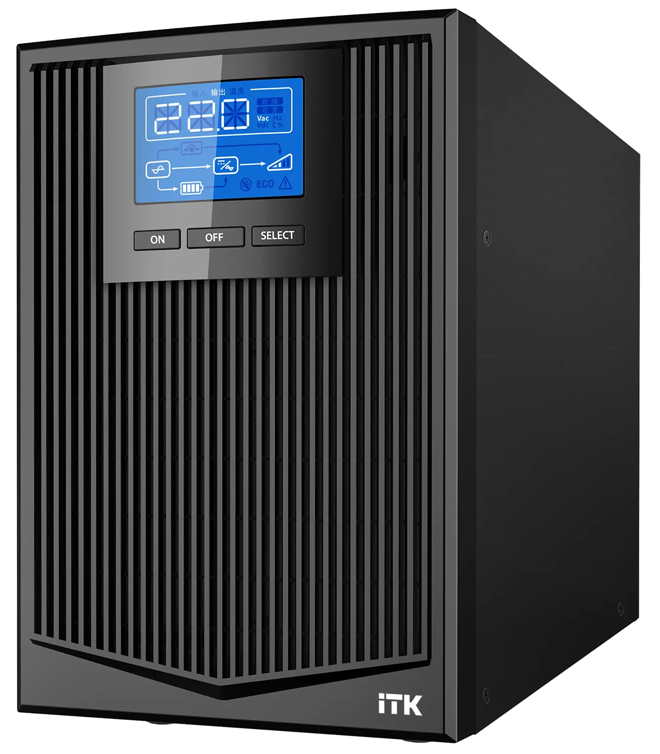 ITK MYPOWER OT Источник бесперебойного питания напольный MPOT111 1кВА/1кВт с разъемами Schuko время автономной работы 2мин