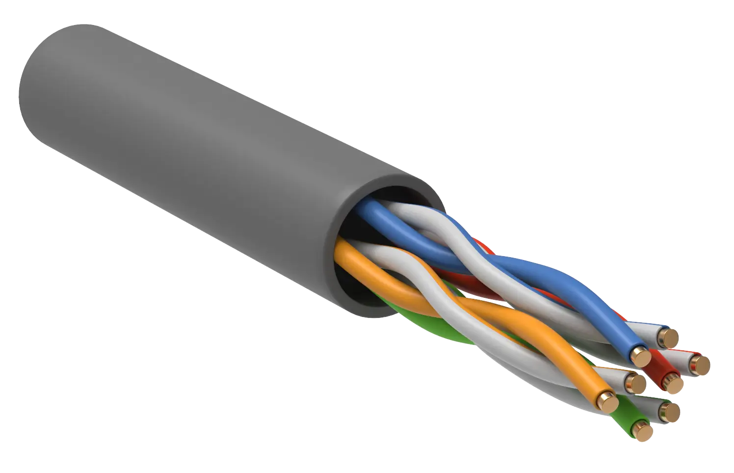 Витая пара U/UTP 5E 24AWG 4PR LSZH 1м серый 100м РФ GENERICA