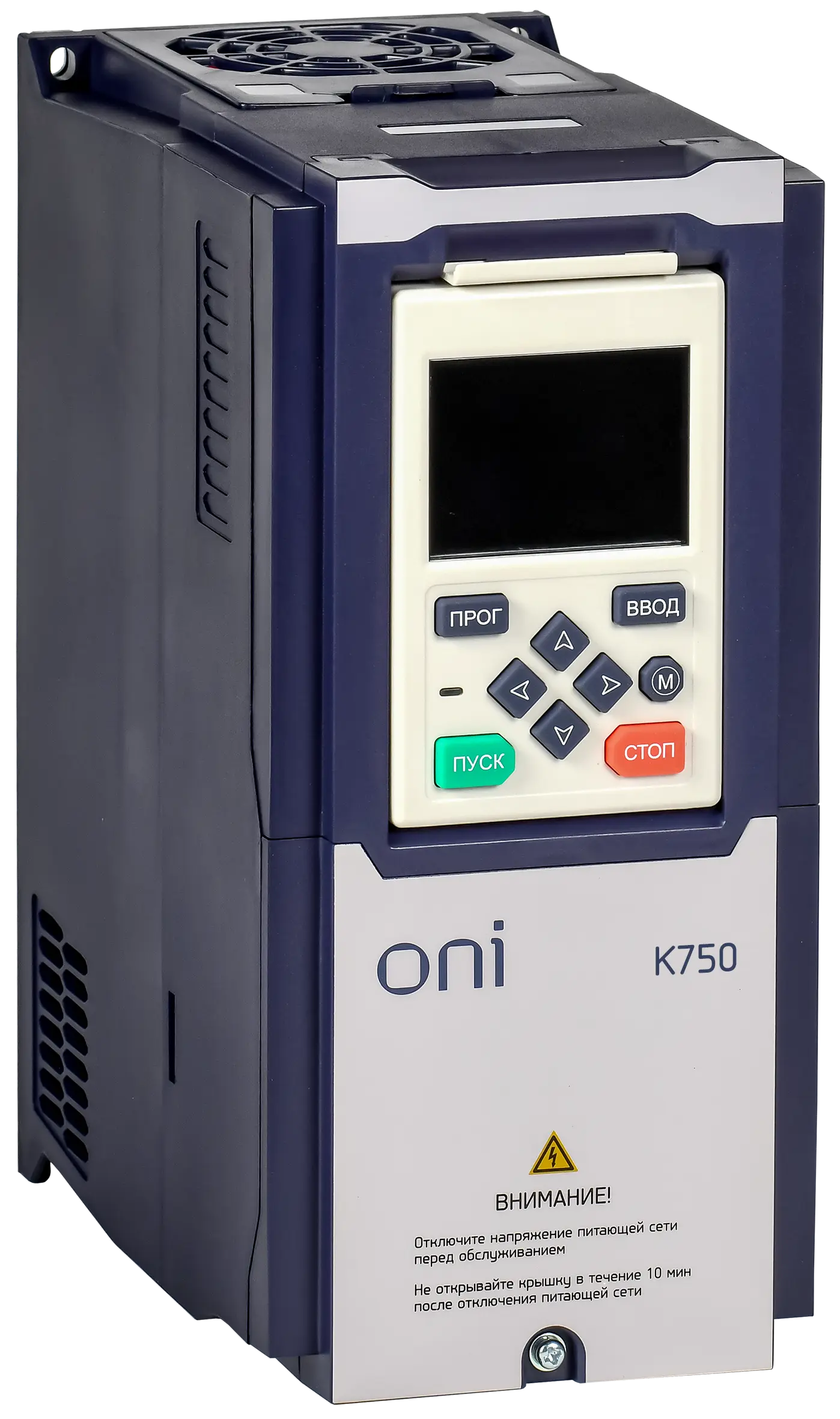 Преобразователь частоты K750 380В 3Ф 2,2кВт 5,6А со встроенным тормозом ONI Преобразователь частоты K750 380В 3Ф 2,2кВт 5,6А со встроенным тормозом ONI