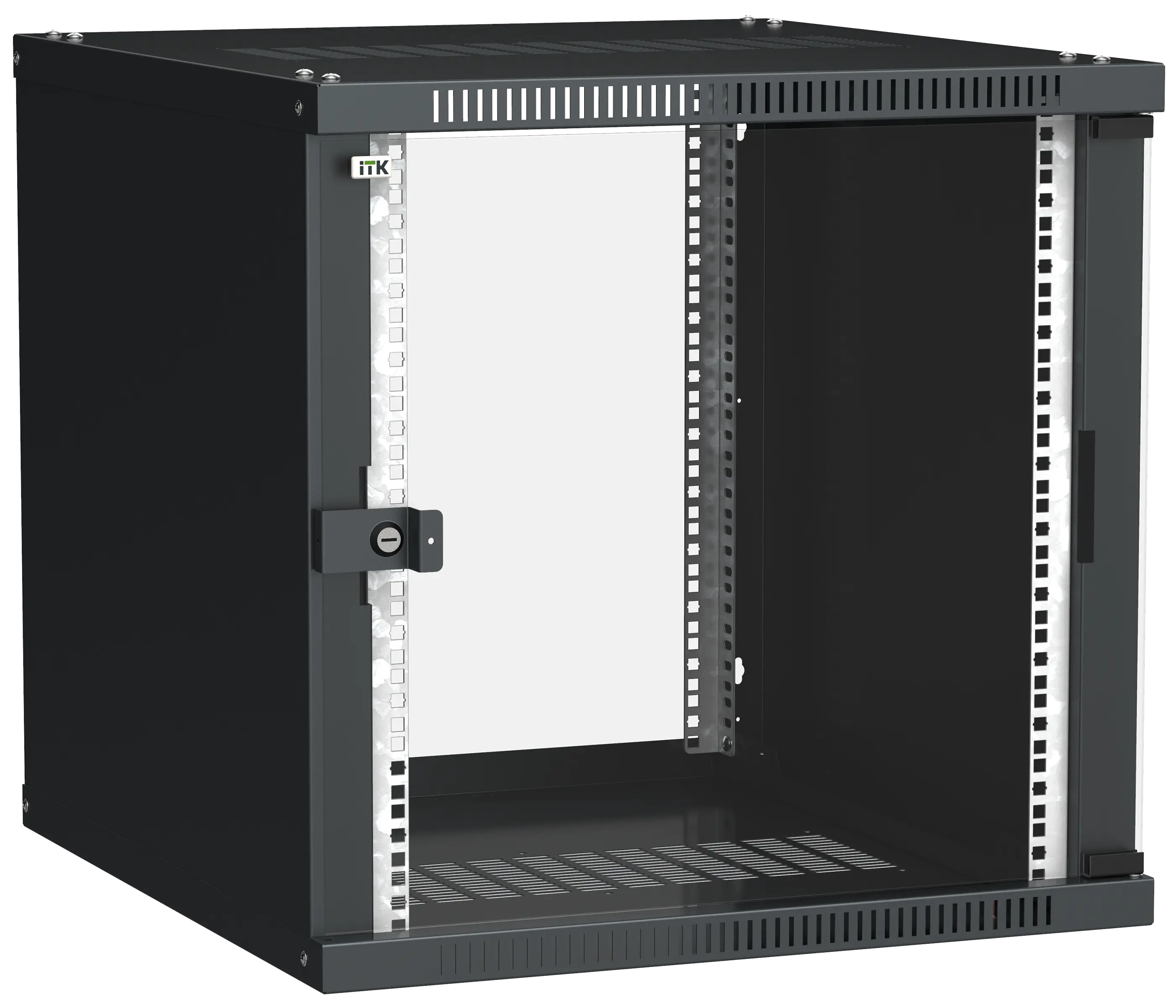 ITK Шкаф LINEA WE 12U 600x450мм дверь стекло черный