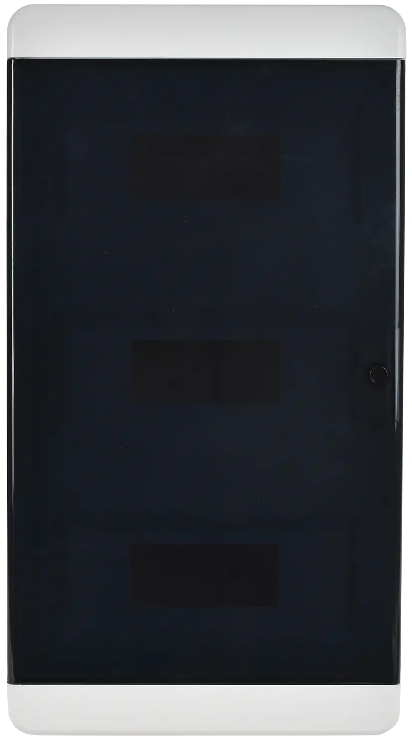 TEKFOR Корпус пластиковый ЩРН-П-36 IP41 черная прозрачная дверь IEK