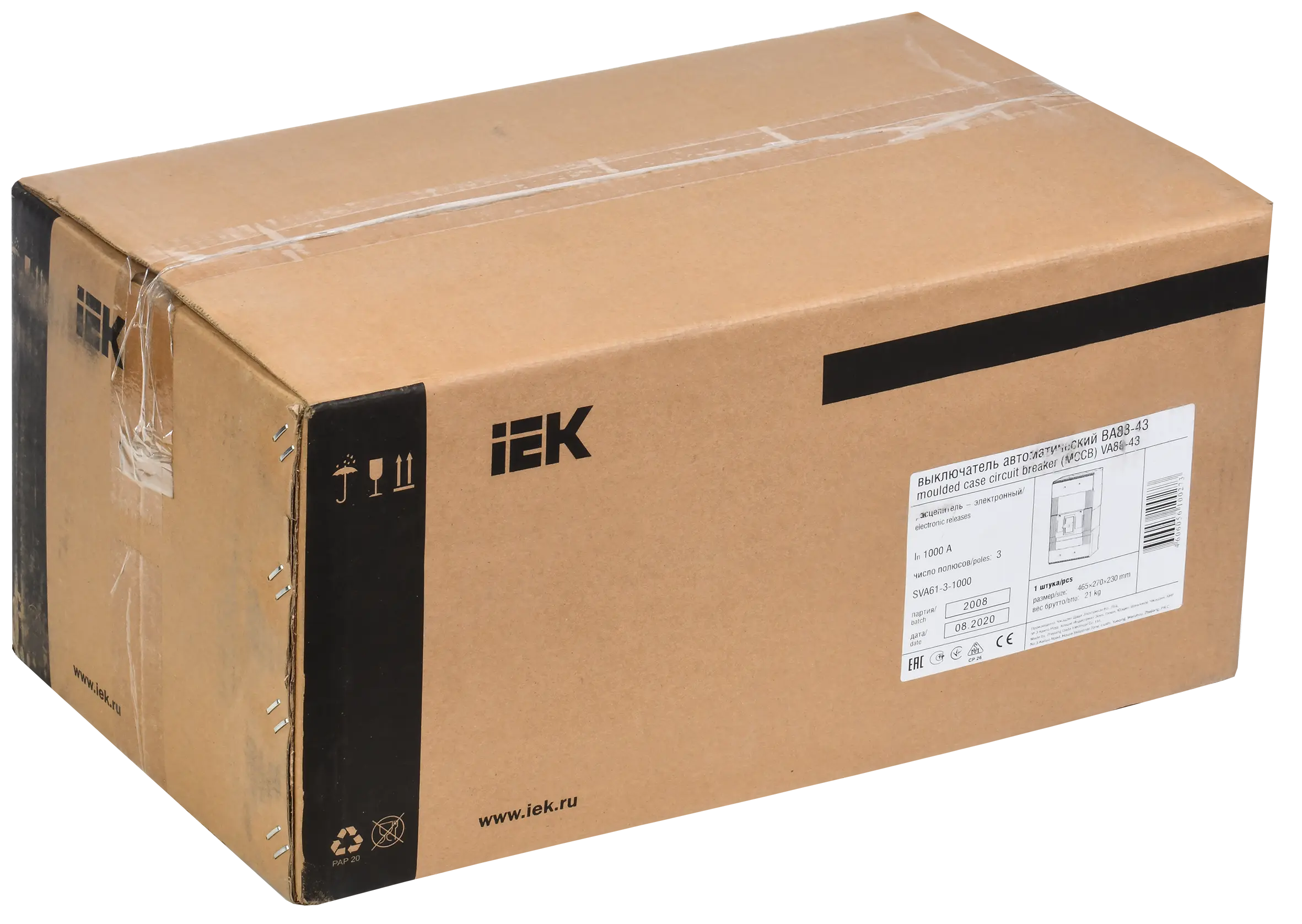 Автоматический выключатель ВА88-43 3Р 1000А 50кА c электронным расцепителем МР 211 IEK Автоматический выключатель ВА88-43 3Р 1000А 50кА c электронным расцепителем МР 211 IEK