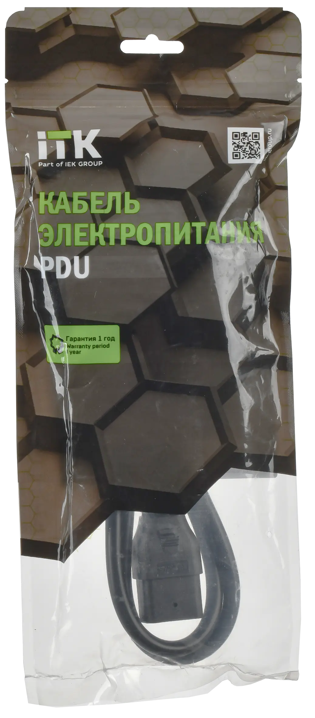 ITK Кабель электропитания PDU сечением 3х1,5 1М с разъёмами C19 и Schuko ITK Кабель электропитания PDU сечением 3х1,5 1М с разъёмами C19 и Schuko