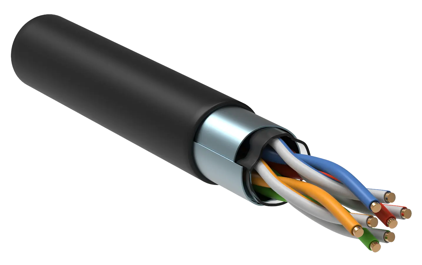 ITK Витая пара F/UTP кат.5E 4х2х24AWG solid LDPE черный (305м)