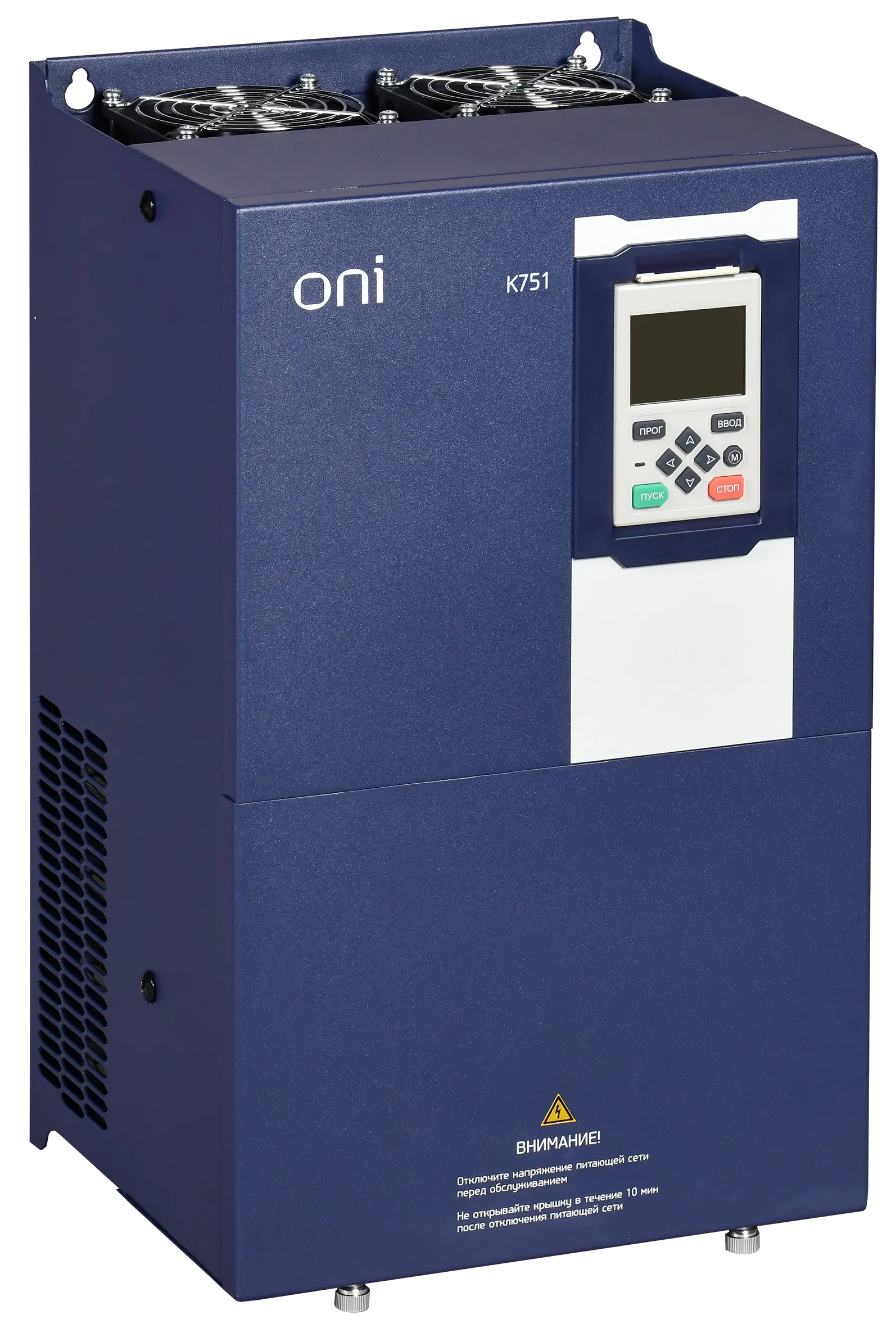 Преобразователь частоты K751 380В 3Ф 30-37кВт 60-75А со встроенным тормозом ONI Преобразователь частоты K751 380В 3Ф 30-37кВт 60-75А со встроенным тормозом ONI