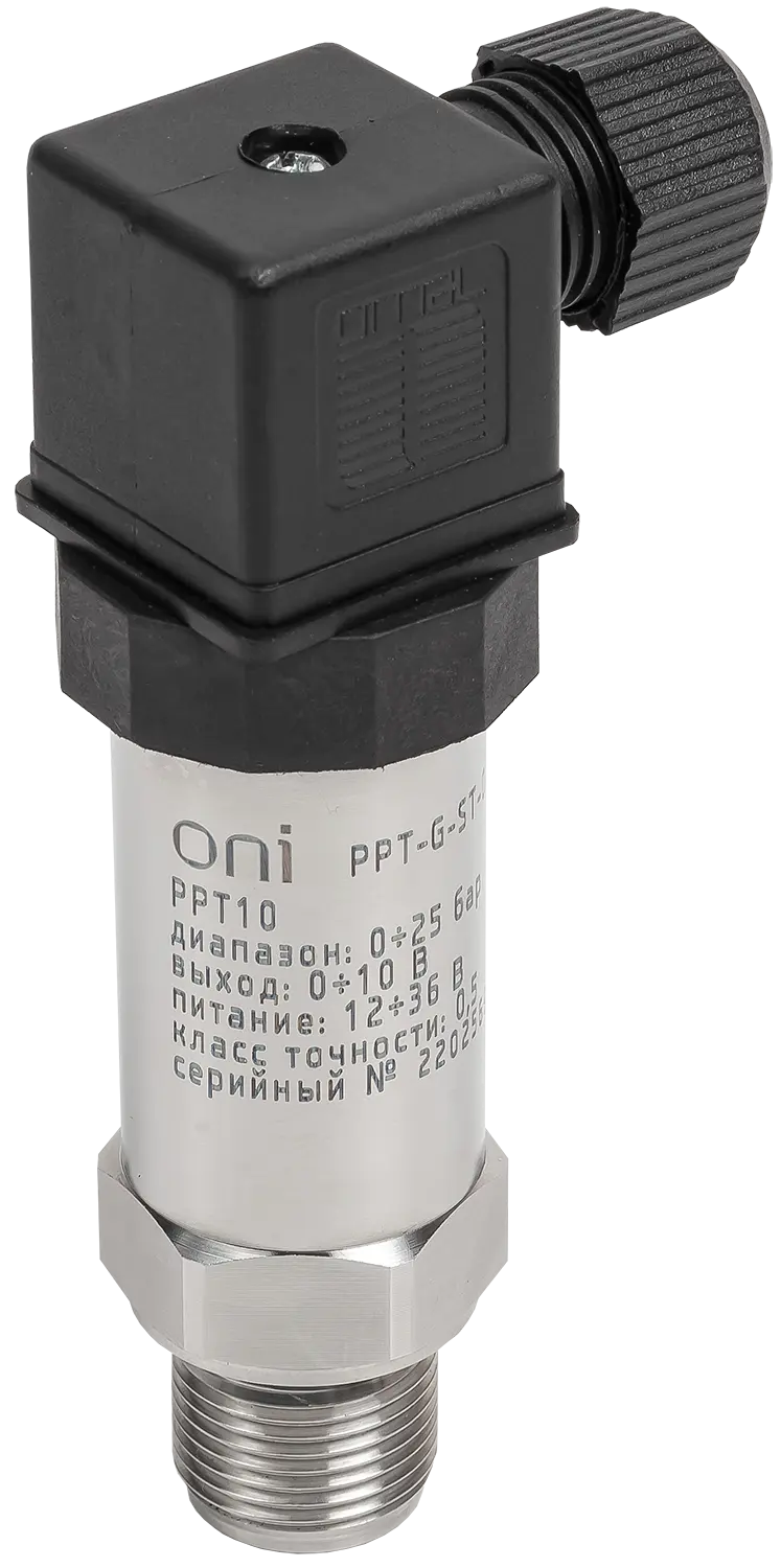 Преобразователь избыточного давления PPT10 0,5% 0-25Бар 0-10В M20 DIN43650 ONI