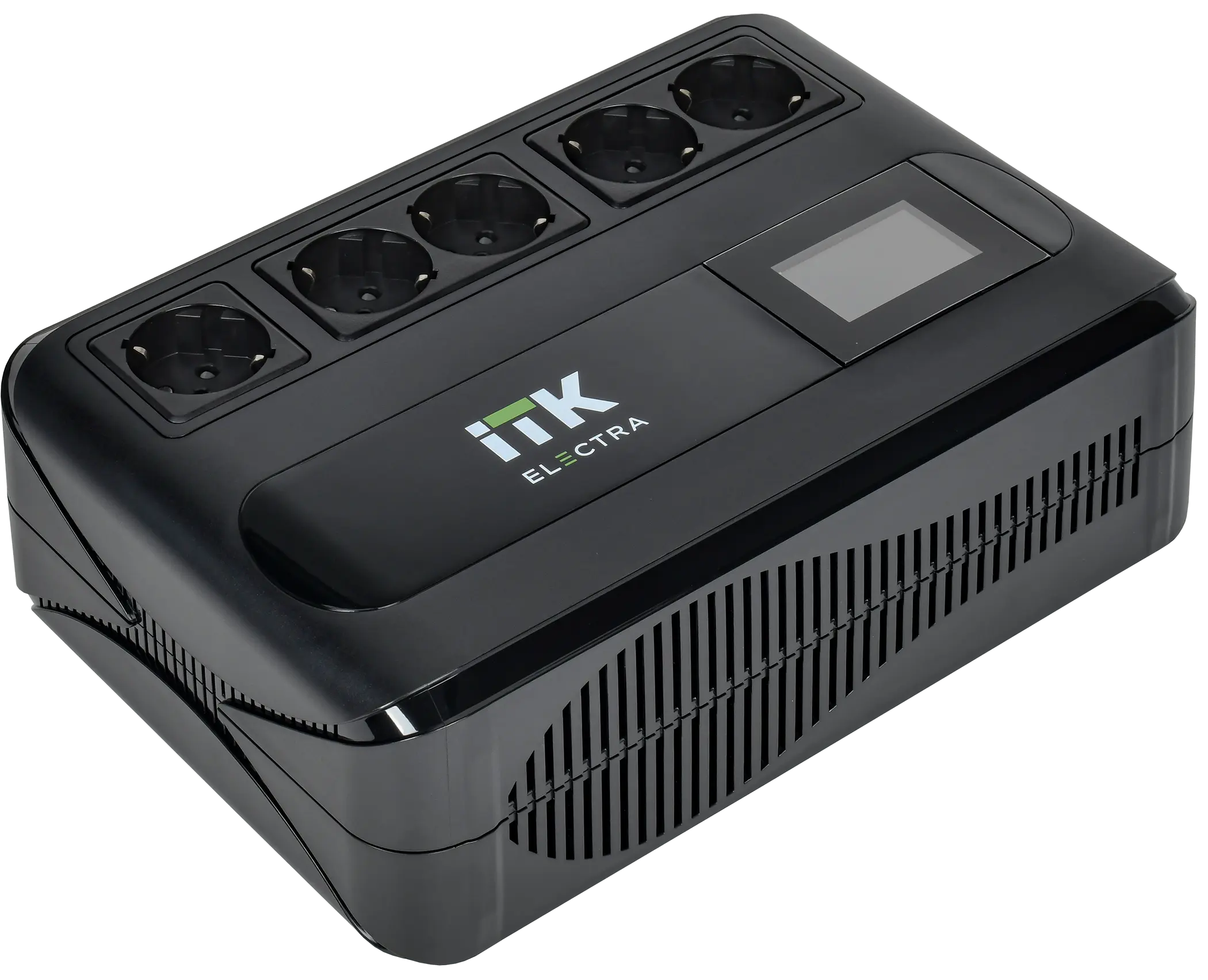 ITK ELECTRA LT5 ИБП однофазный линейно-интерактивный 1000ВА/600Вт 5хSchuko LCD дисплей АКБ 1х9AH USB+USB Charge RJ45/11