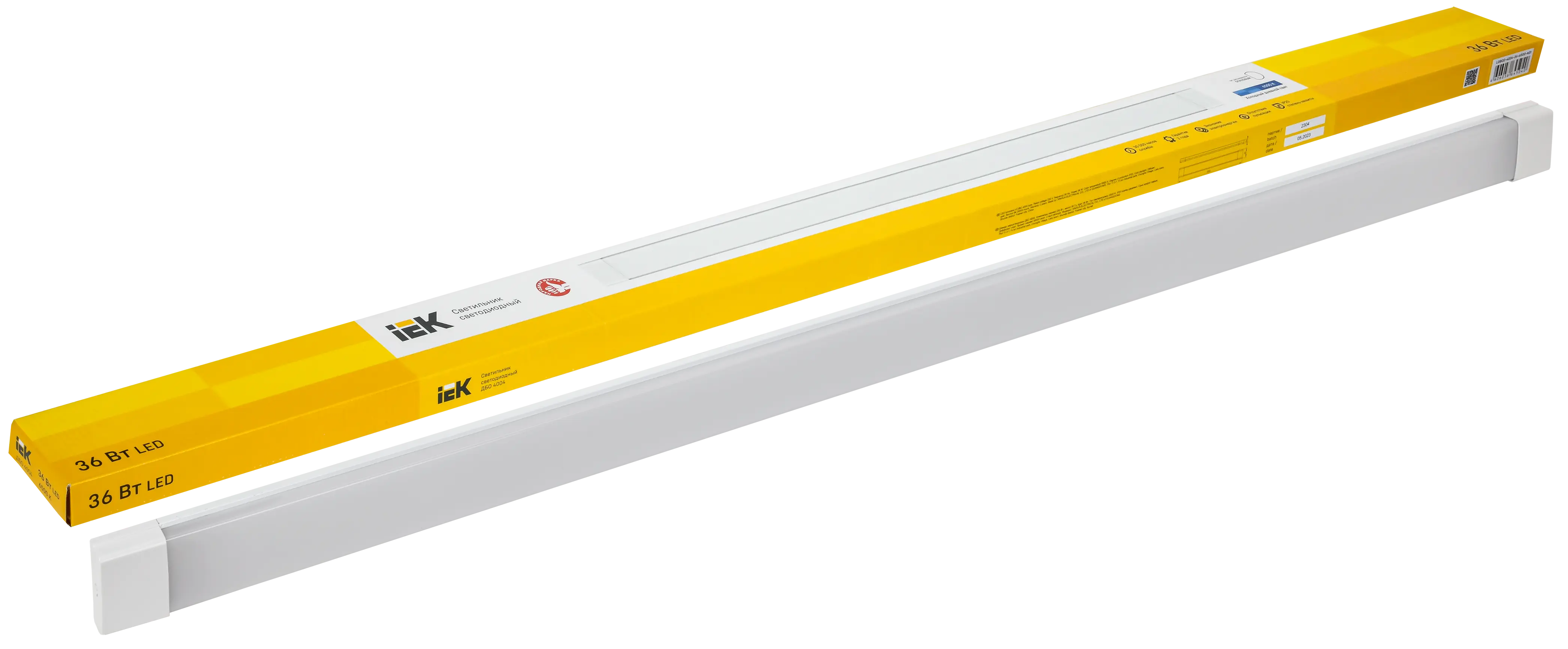 Светильник светодиодный линейный ДБО 4004 36Вт 6500К IP20 1200мм опал IEK