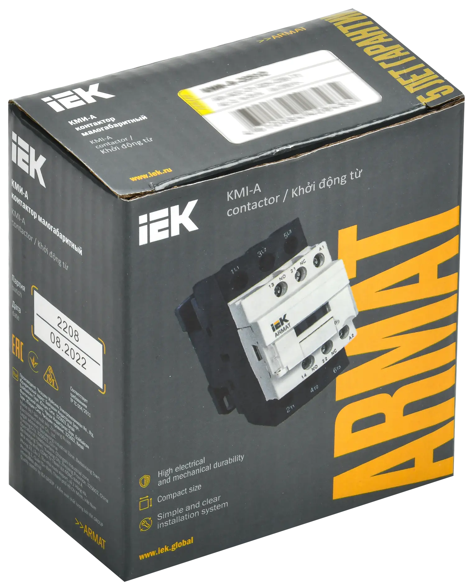 ARMAT Контактор КМИ-А-22512 LC1D 25А 24В/АС3 1NO/1NC IEK
