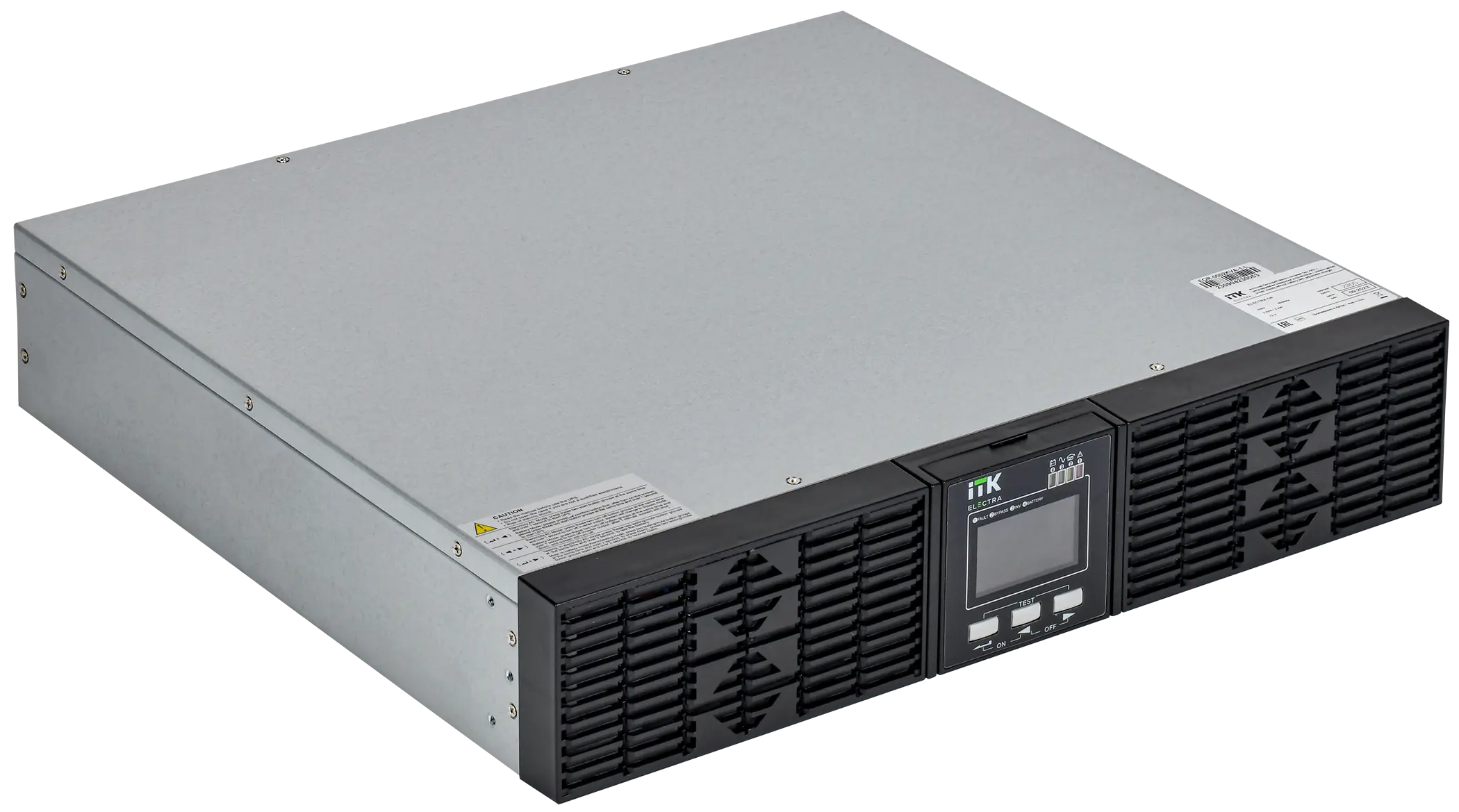 ITK ELECTRA OR ИБП однофазный онлайн 1кВА/1кВт 2U LCD дисплей 36VDC 6хС13 без АКБ с регулируемым зарядным устройством USB EPO RS232 SNMP слот Rack/Tower