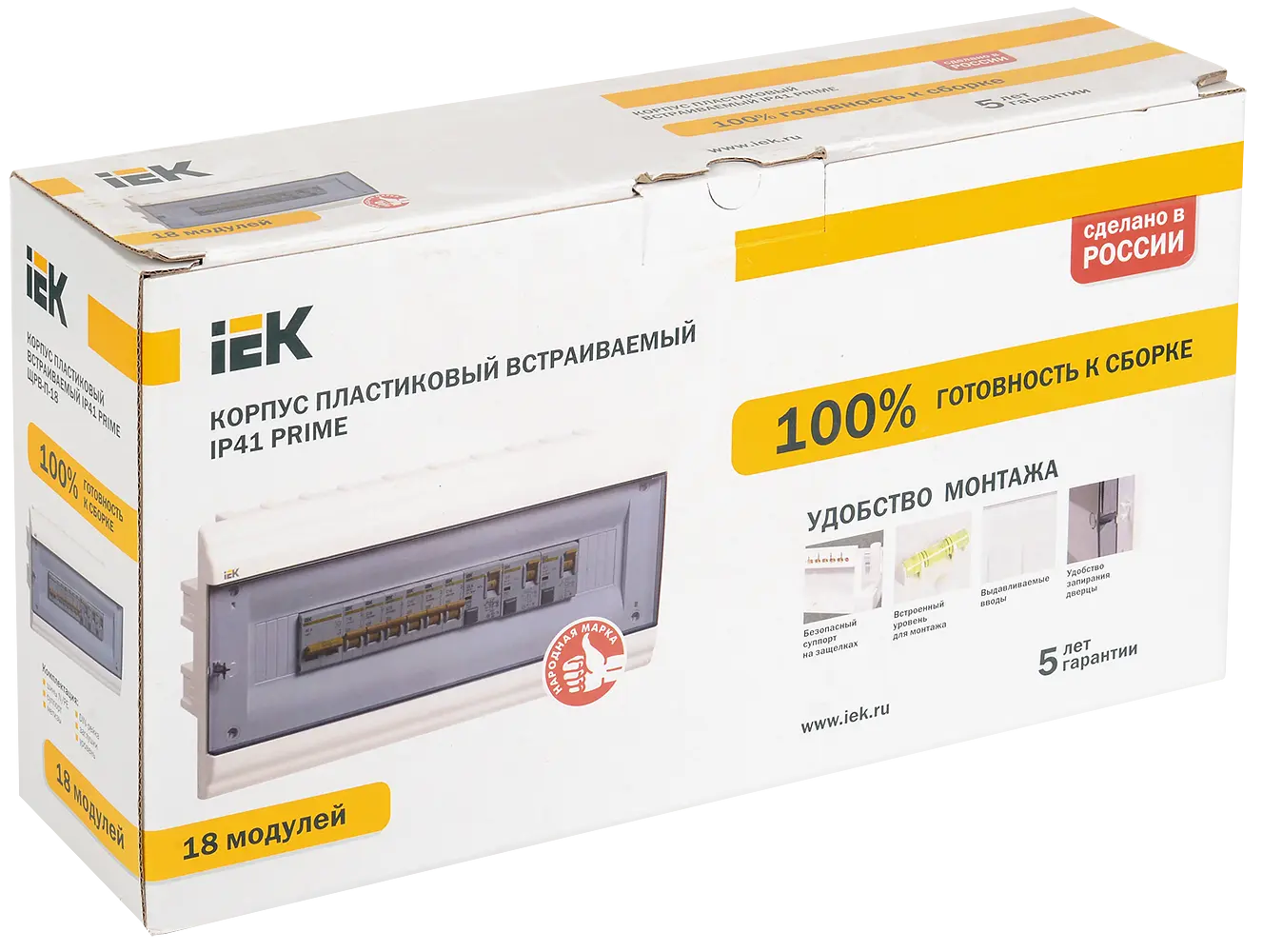 PRIME Корпус пластиковый ЩРВ-П-18 модулей встраиваемый белый IP41 IEK PRIME Корпус пластиковый ЩРВ-П-18 модулей встраиваемый белый IP41 IEK