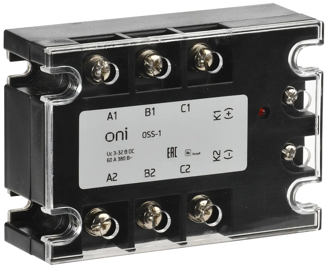 Реле твердотельное OSS-1 60А 380В AC 3-32В DC ONI