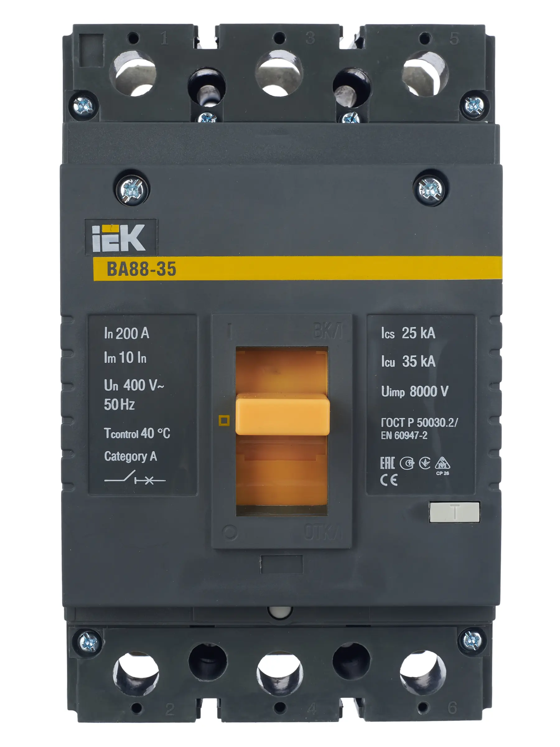 Автоматический выключатель ВА88-35 3Р 200А 35кА IEK