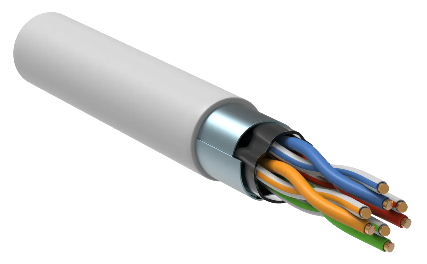 Кабель витая пара F/UTP кат. 5E 24AWG 4 пары LSZH INDOOR 1м белый GENERICA