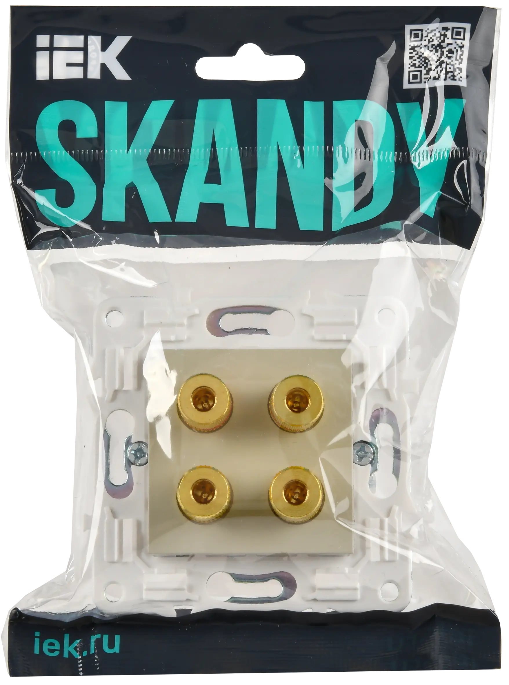 SKANDY Аудиорозетка 4-местная SK-A01B бежевый IEK