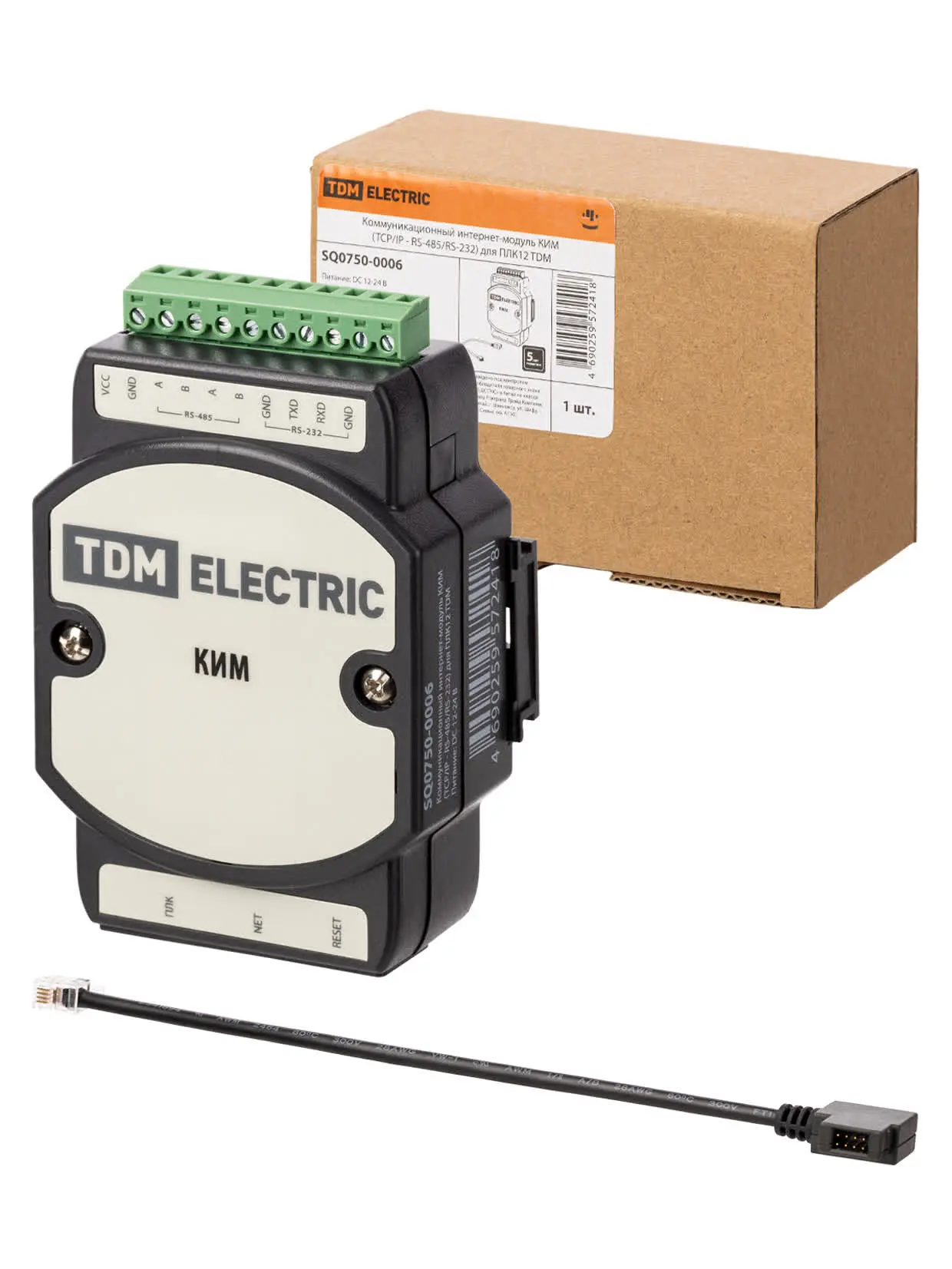 Коммуникационный интернет-модуль КИМ (TCP/IP - RS-485/RS-232) для ПЛК12 TDM Коммуникационный интернет-модуль КИМ (TCP/IP - RS-485/RS-232) для ПЛК12 TDM
