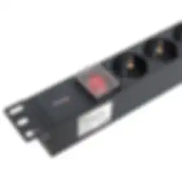 Блок розеток PDU TERACOM PRO 19" 1U 10А/250В 8 розеток Schuko с выключателем без шнура питания входной разъем C14 корпус алюминий черный