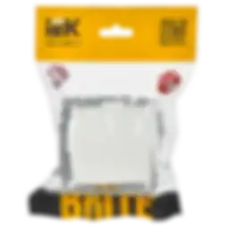 BRITE Розетка 1-местная с заземлением с защитными шторками и крышкой 16А IP44 РСбш10-3-44-БрБ белый IEK