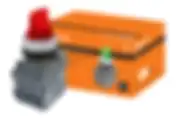 Переключатель на 3 положения с фиксацией M3SS1-21R короткая ручка(LED) d22мм/220B 1з+1р красный TDM